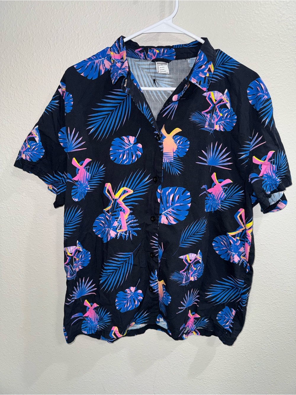 Vintage 1992 Dutch Bros Tropical Print Short Sleeve Shirt X-Large